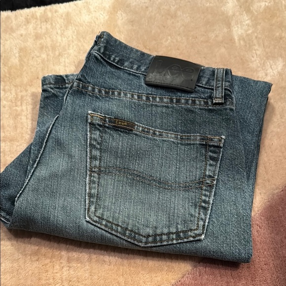 Lee Blue Straight Denim Jeans - Picture 1 of 5